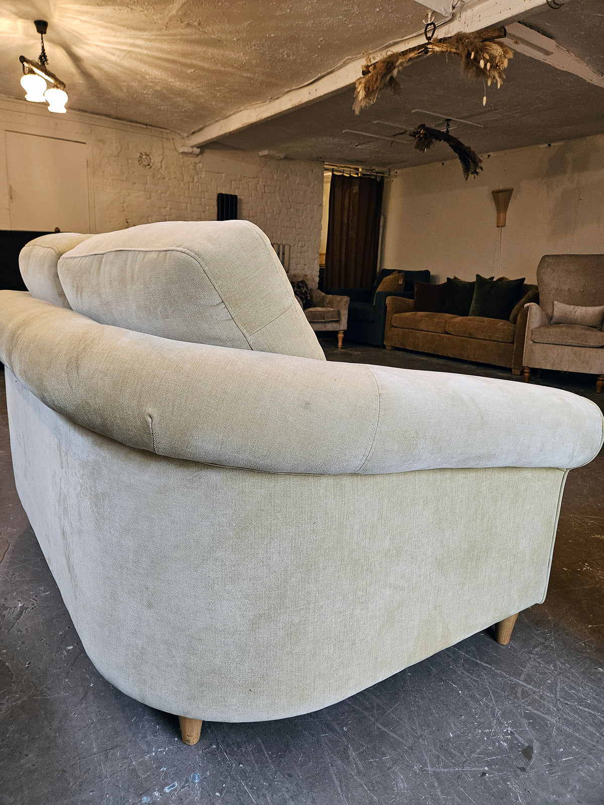 Burley Medium 2 Seater Sofa - Wheat Fabric