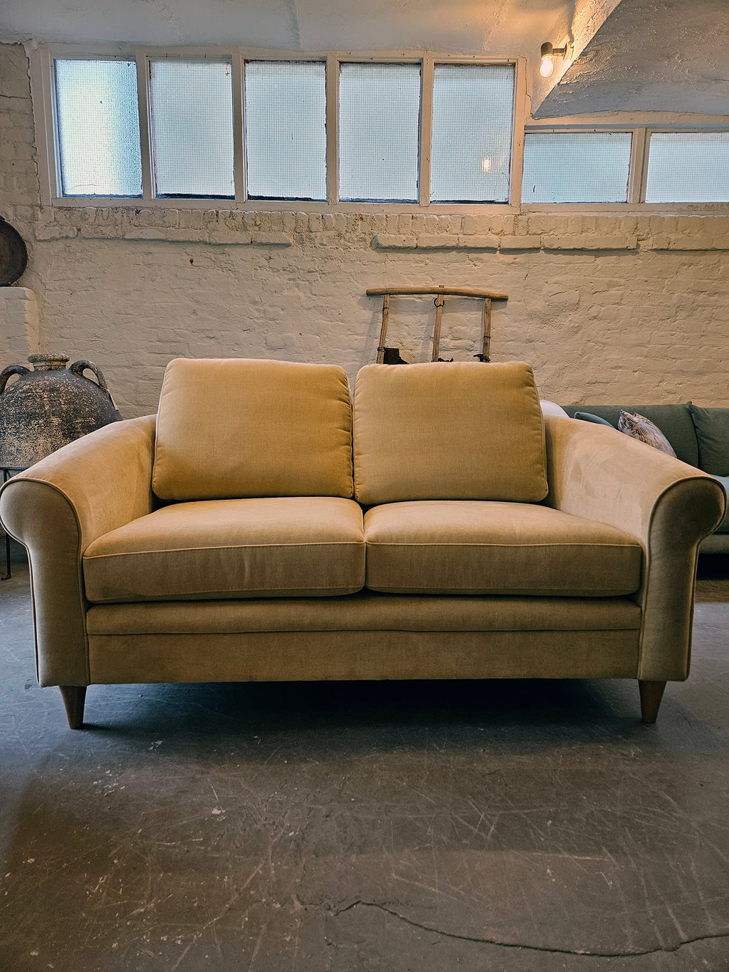 Burley Medium 2 Seater Sofa - Wheat Fabric