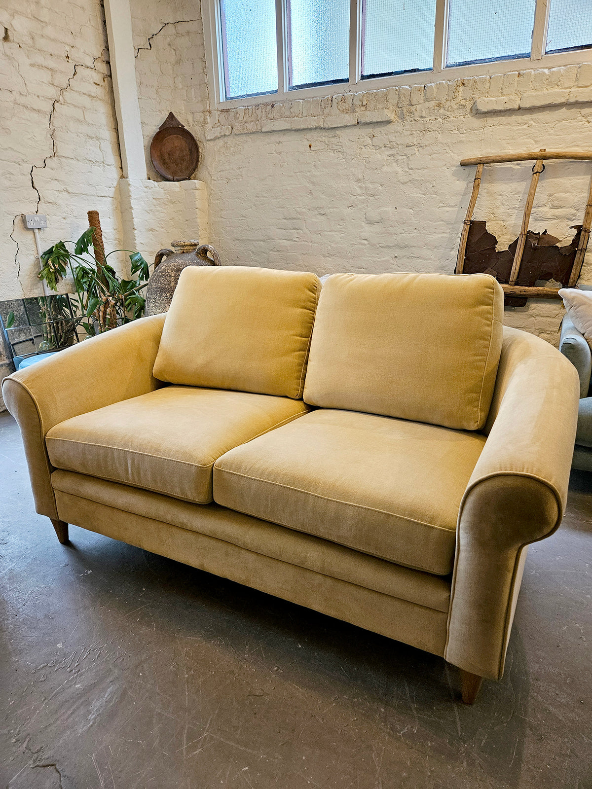 Burley Medium 2 Seater Sofa - Wheat Fabric