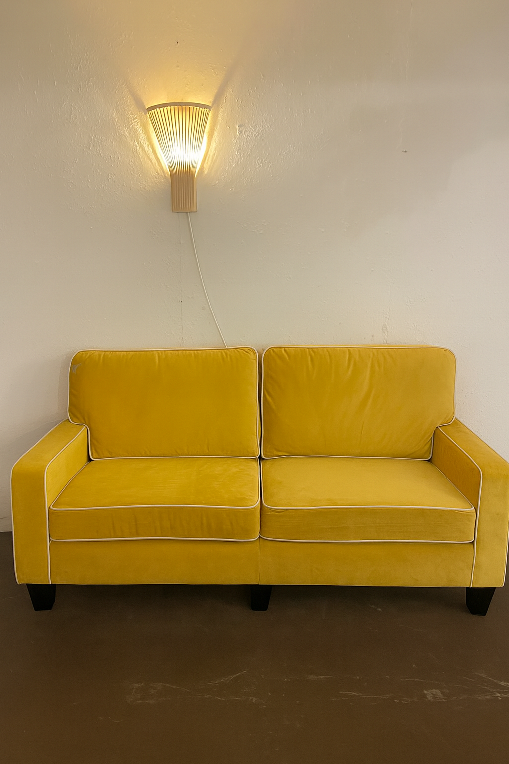 Two Seater Sofa in Yellow
