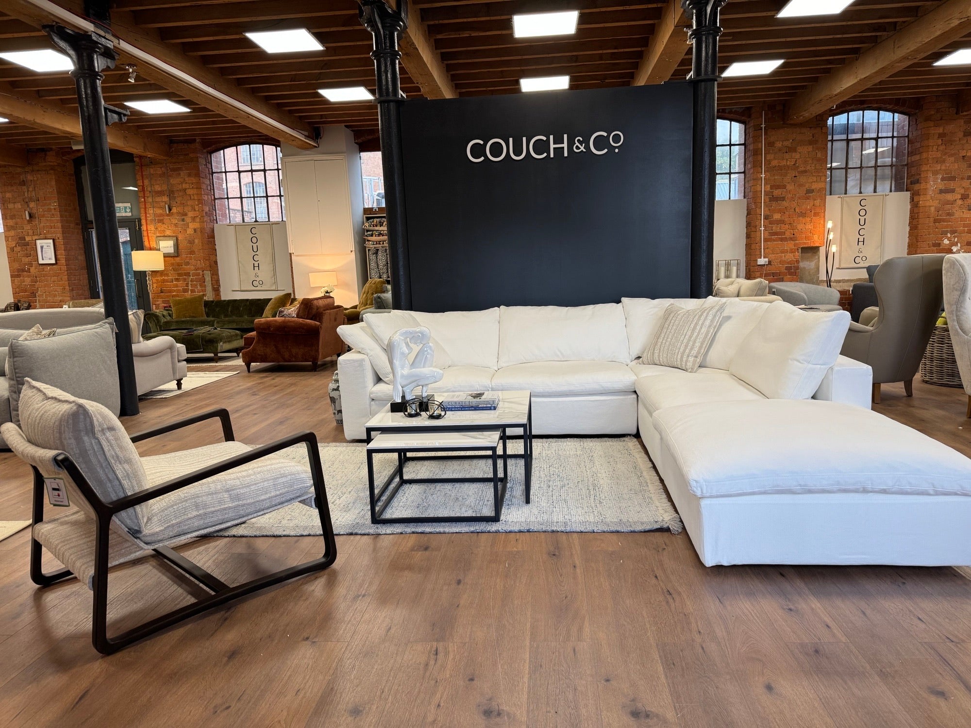 Modular Corner Sofa with Stool